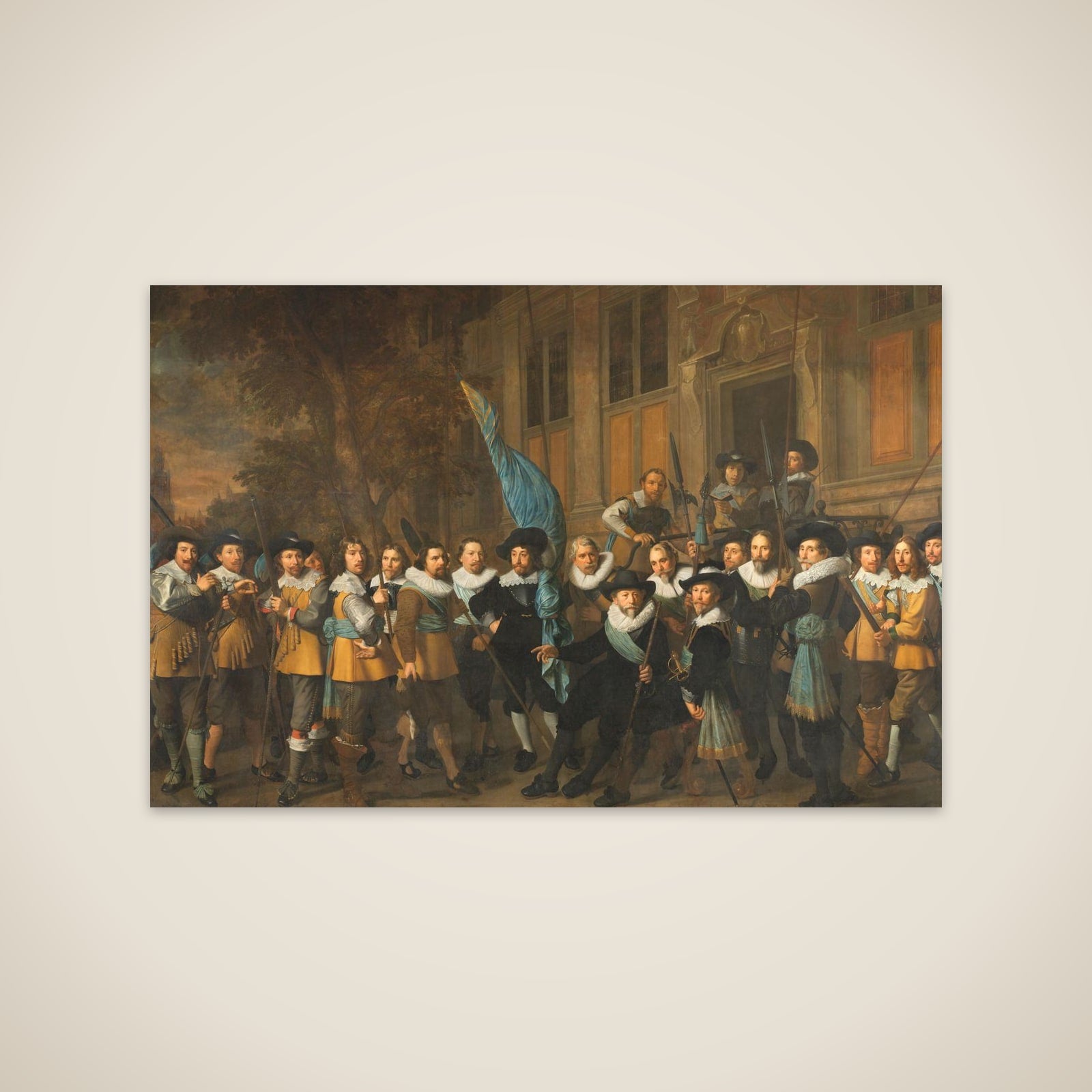 Officers and Other Civic Guardsmen of the IVth District of Amsterdam, under the Command of Captain Jan Claesz van Vlooswijck and Lieutenant Gerrit Hudde unframed print
