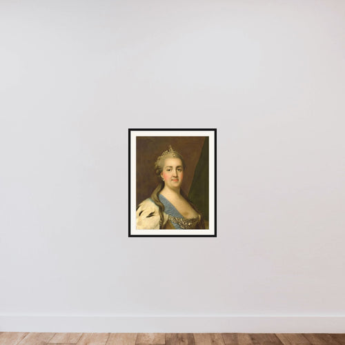 Catherine II (1729-96), Empress of Russia framed — shown to scale