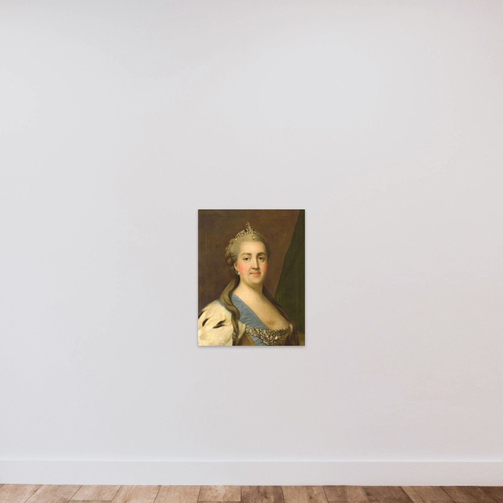 Catherine II (1729-96), Empress of Russia unframed — shown to scale