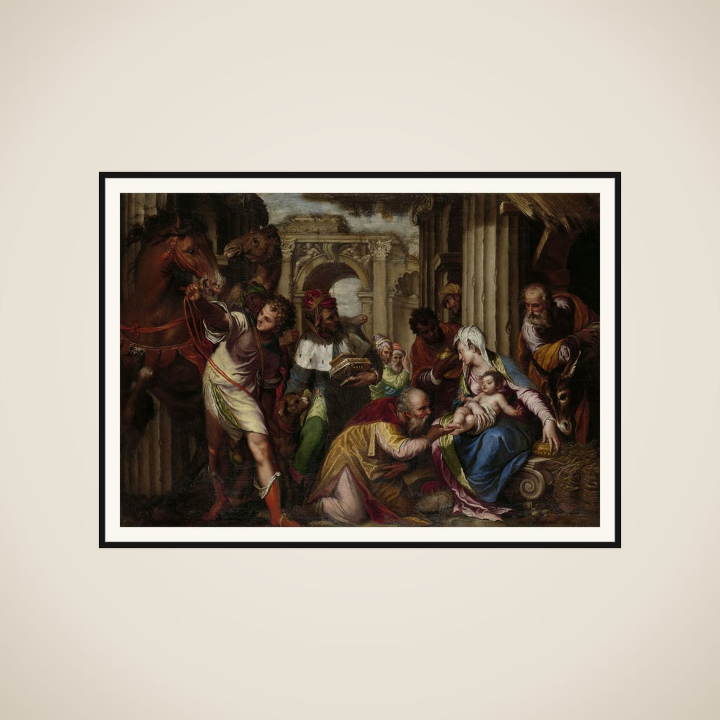 The Adoration of the Magi framed