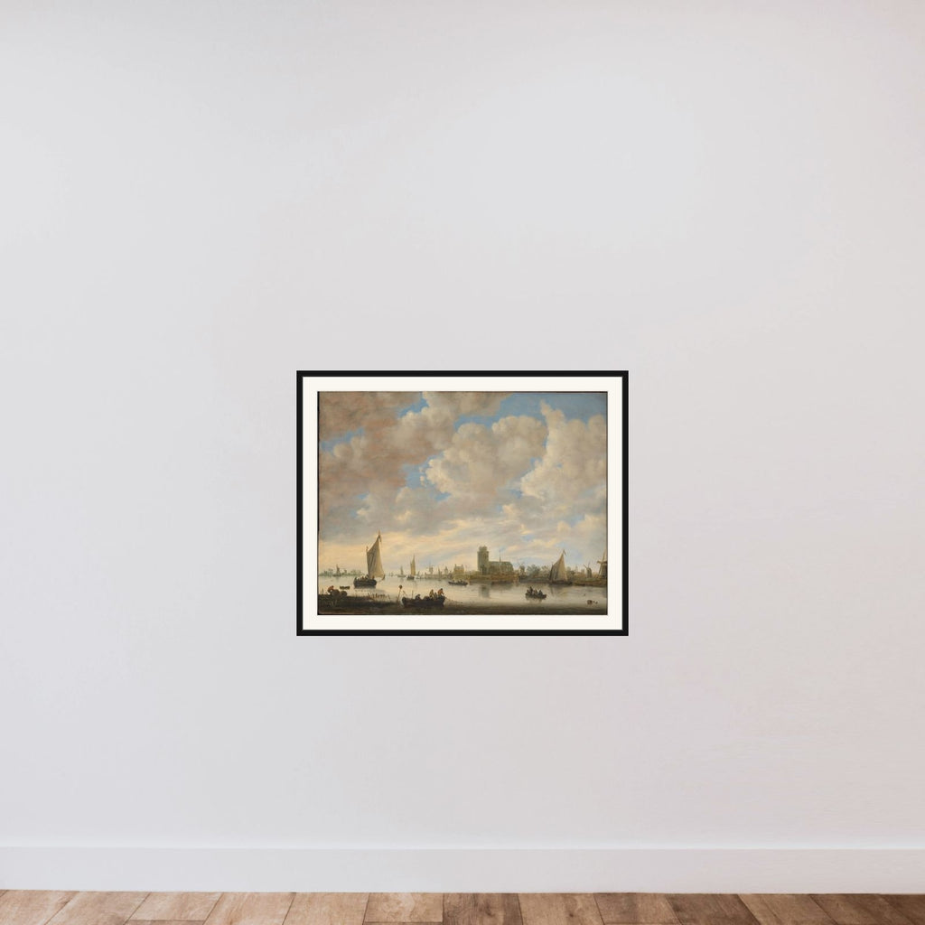 View of the Merwede off Dordrecht framed — shown to scale