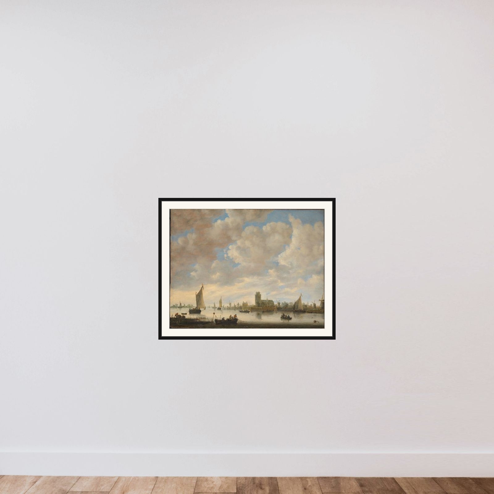 View of the Merwede off Dordrecht framed — shown to scale