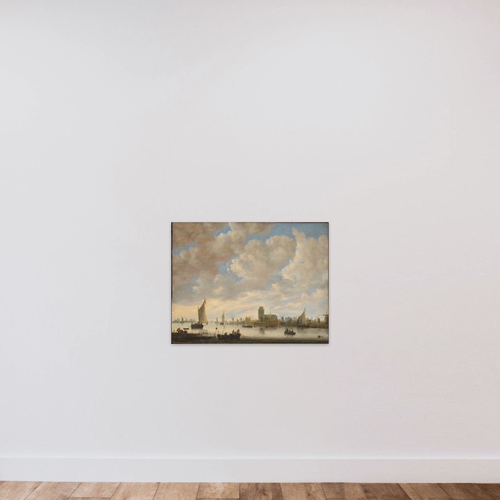 View of the Merwede off Dordrecht unframed — shown to scale
