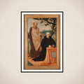 Left Wing of a Triptych: the Donor Matelief Dammasz. and St Paul (front) and the Erythraean Sibyl (back) framed