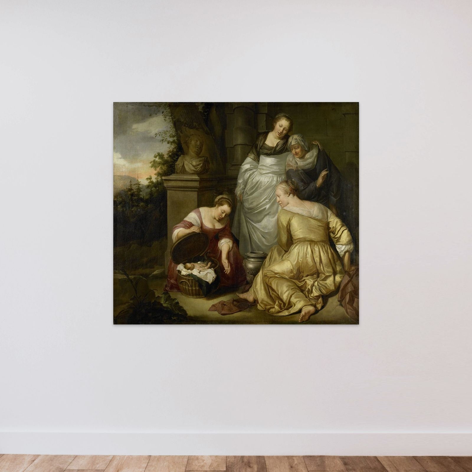 Erichthonius found by the daughters of Cecrops unframed — shown to scale