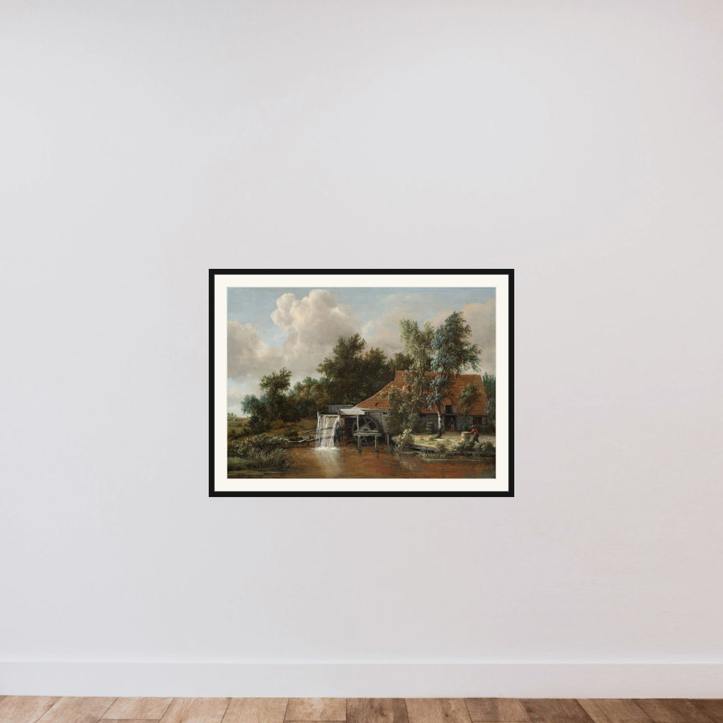 A Watermill framed — shown to scale