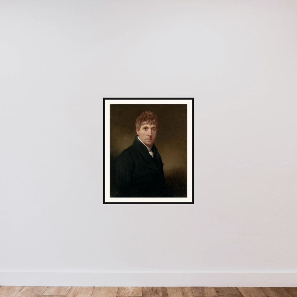 Self-portrait framed — shown to scale