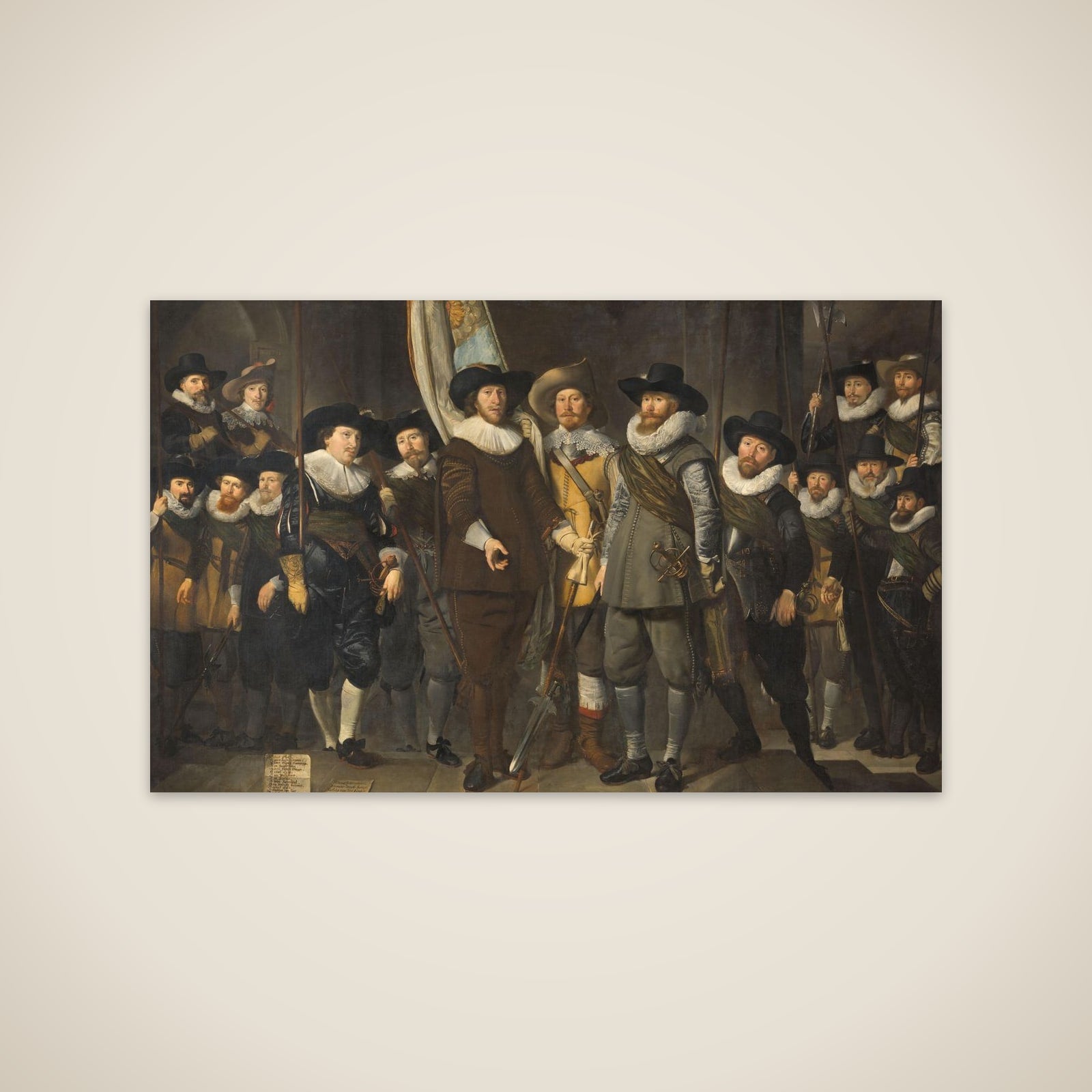 Officers and Other Civic Guardsmen of the IIIrd District of Amsterdam, under the Command of Captain Allaert Cloeck and Lieutenant Lucas Jacobsz Rotgans unframed print
