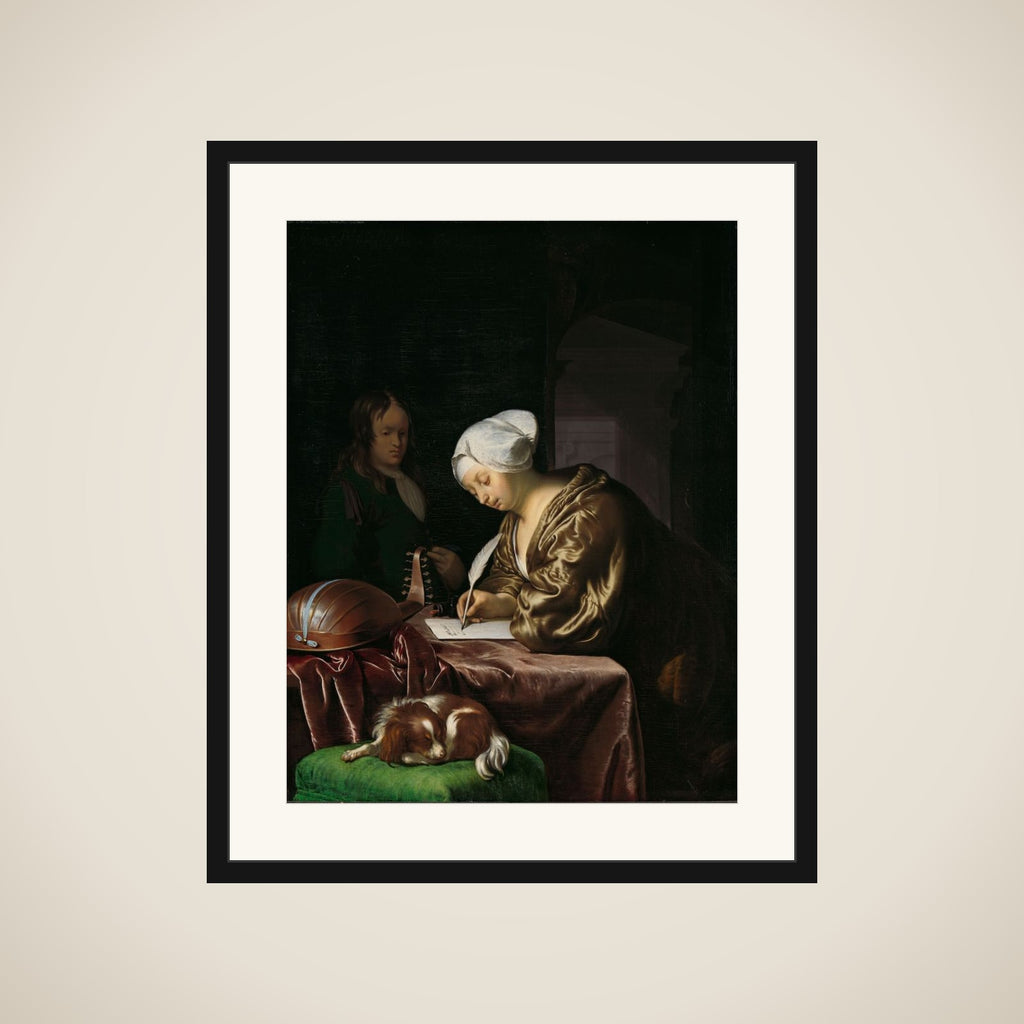 The Letter Writer framed
