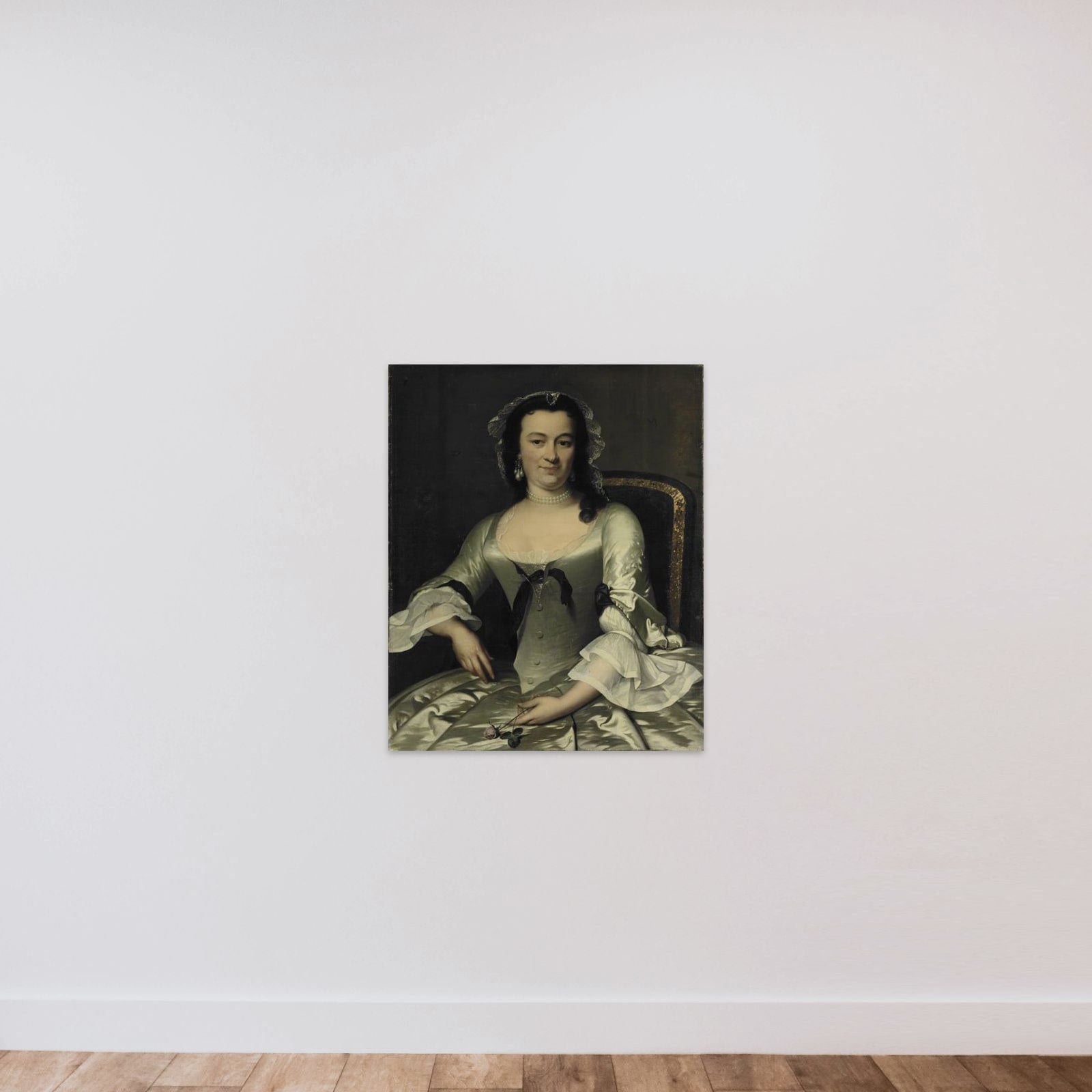 Portrait of Maria Henriëtte van de Pol, Wife of Willem Sautijn unframed — shown to scale