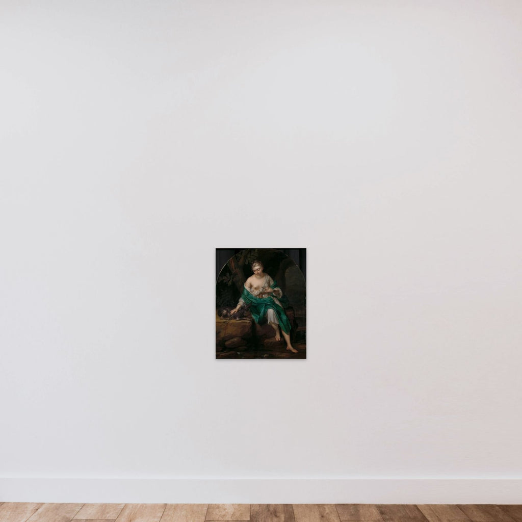 Allegorical Figure of a Woman with a Dog unframed — shown to scale