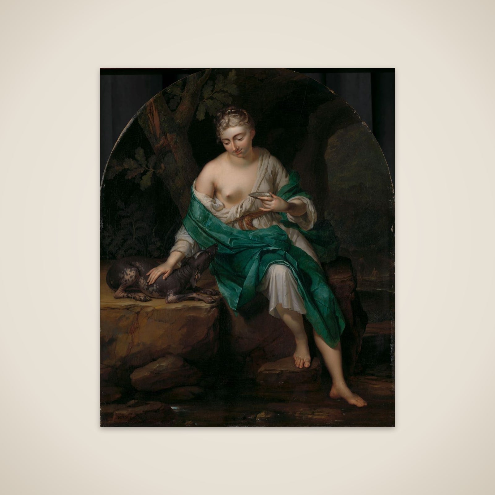 Allegorical Figure of a Woman with a Dog unframed print