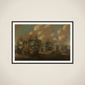 The Battle of the Sound with the Eendracht Engaging Two Swedish Warships, 1658 framed