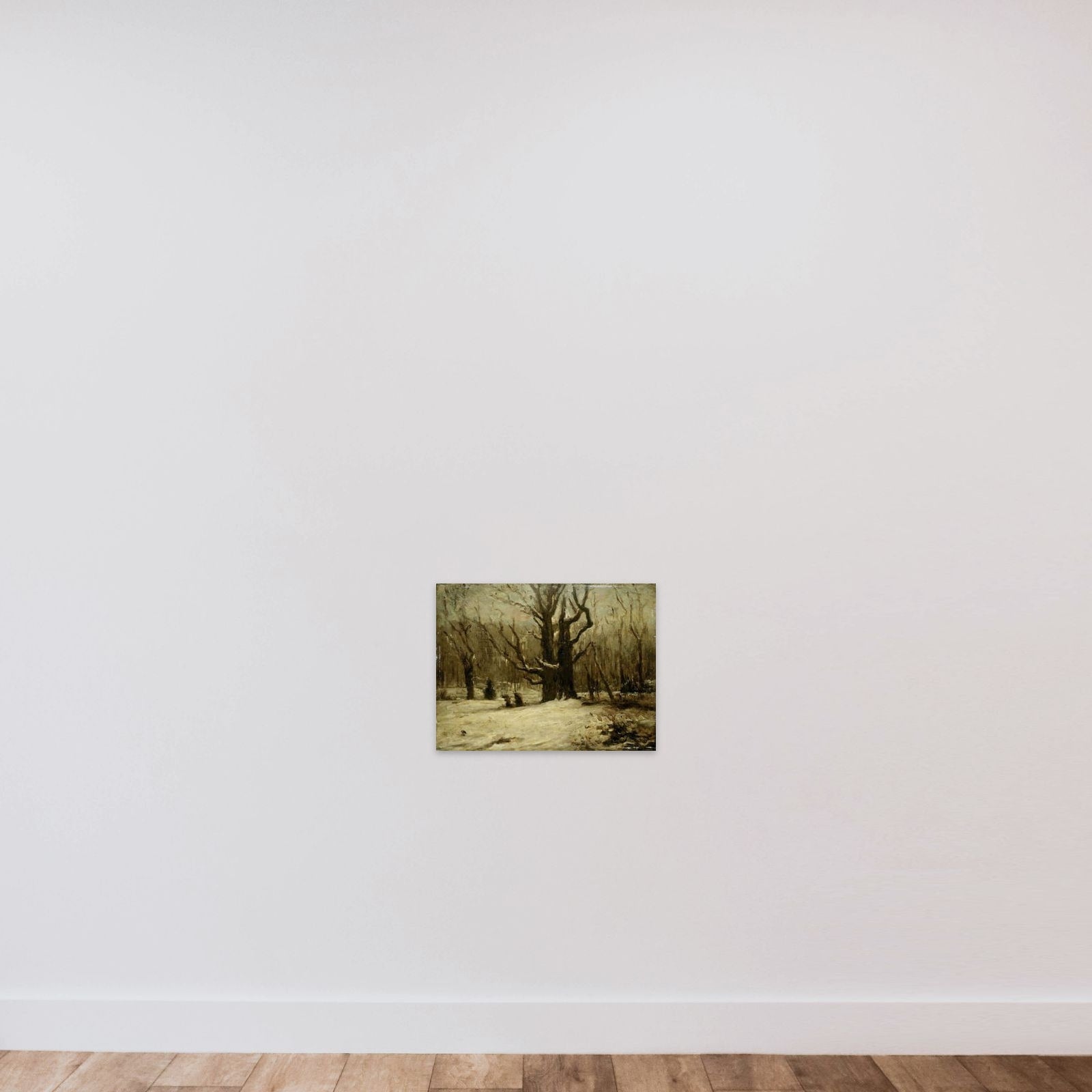 Winter Landscape unframed — shown to scale