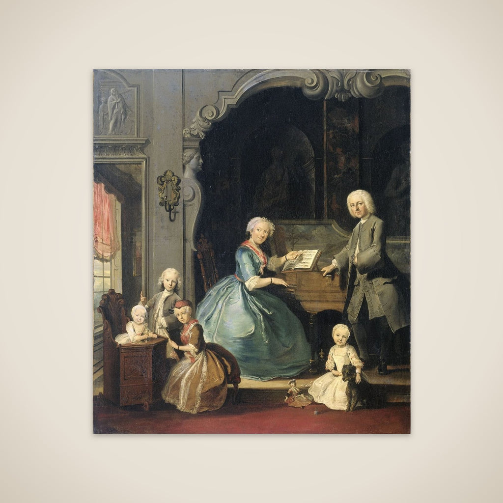 Family Group near a Harpsichord unframed print