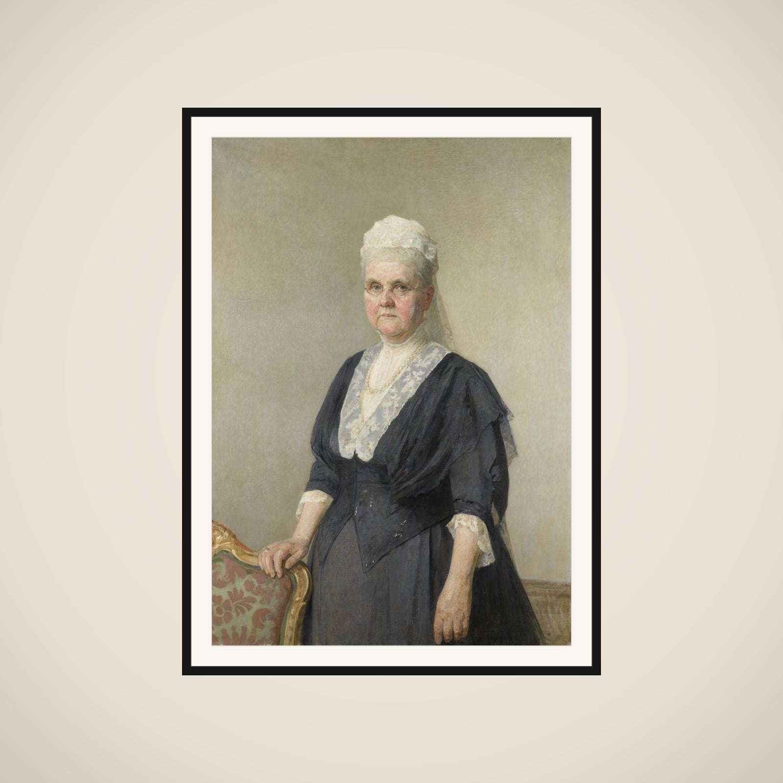 Koningin Emma, prinses van Waldeck-Pyrmont. Weduwe van koning Willem III framed