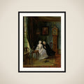 "Unseemly Love, perhaps a scene of the Widower Joost with Lucia, 2nd scene from the play ""De wanhebbelijke liefde"" by CJ van der Lijn " framed