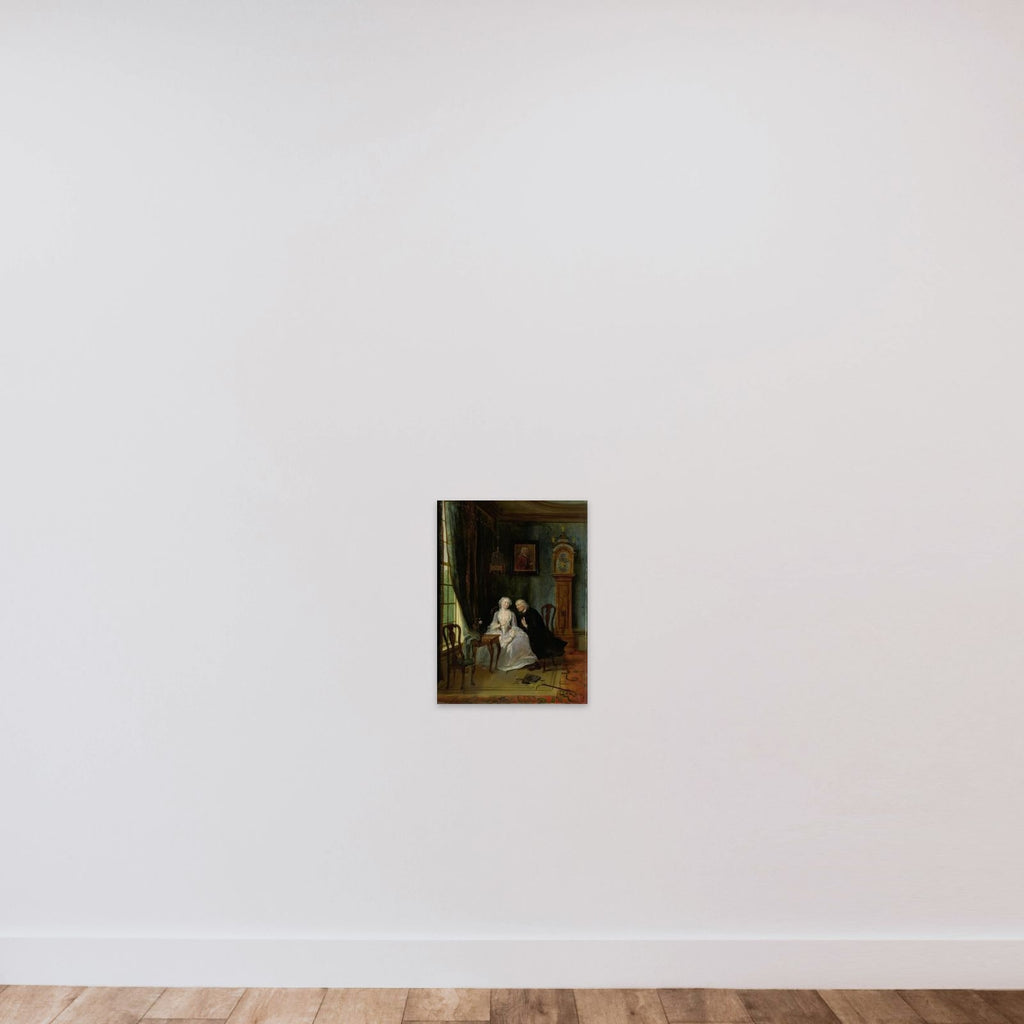 "Unseemly Love, perhaps a scene of the Widower Joost with Lucia, 2nd scene from the play ""De wanhebbelijke liefde"" by CJ van der Lijn " unframed — shown to scale