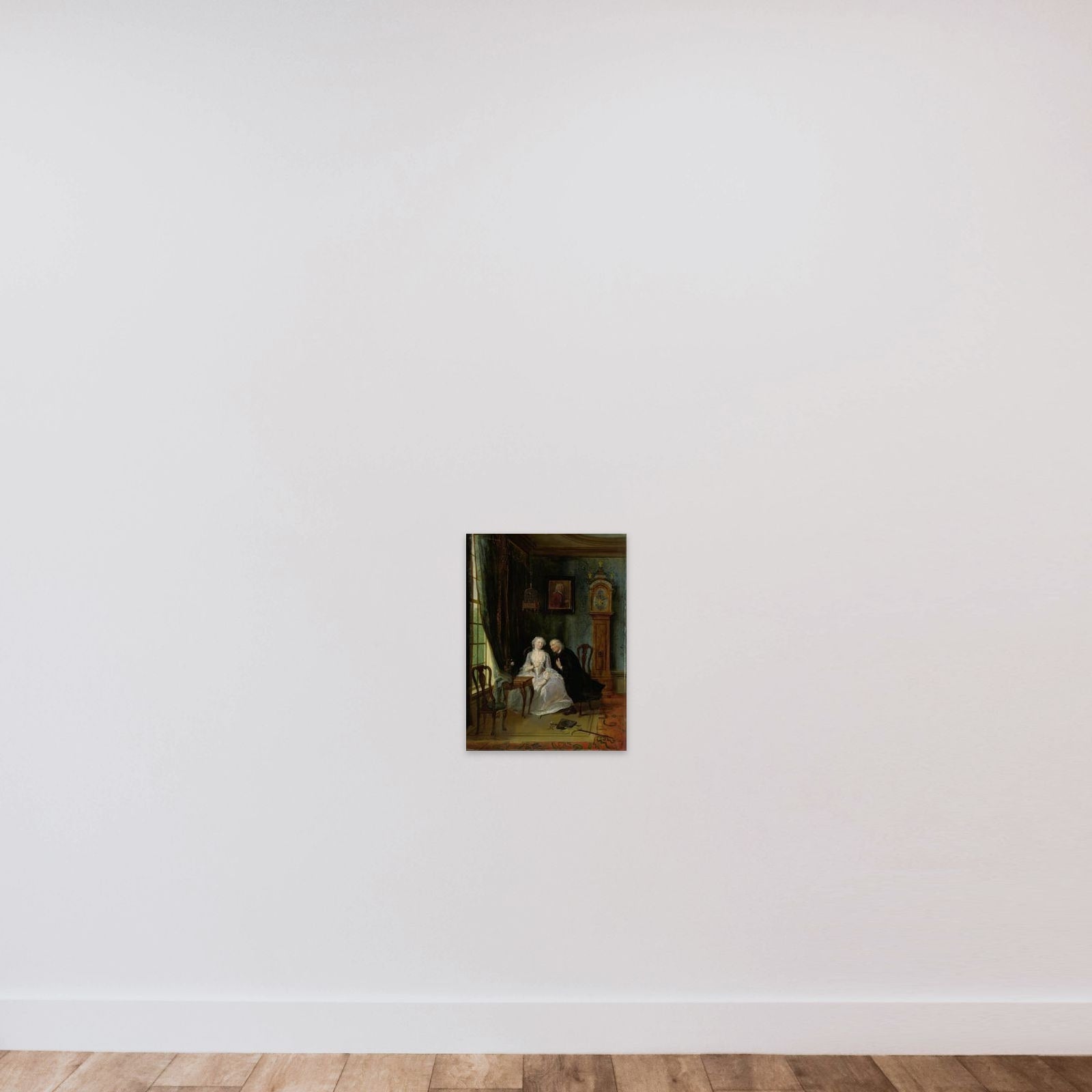 "Unseemly Love, perhaps a scene of the Widower Joost with Lucia, 2nd scene from the play ""De wanhebbelijke liefde"" by CJ van der Lijn " unframed — shown to scale