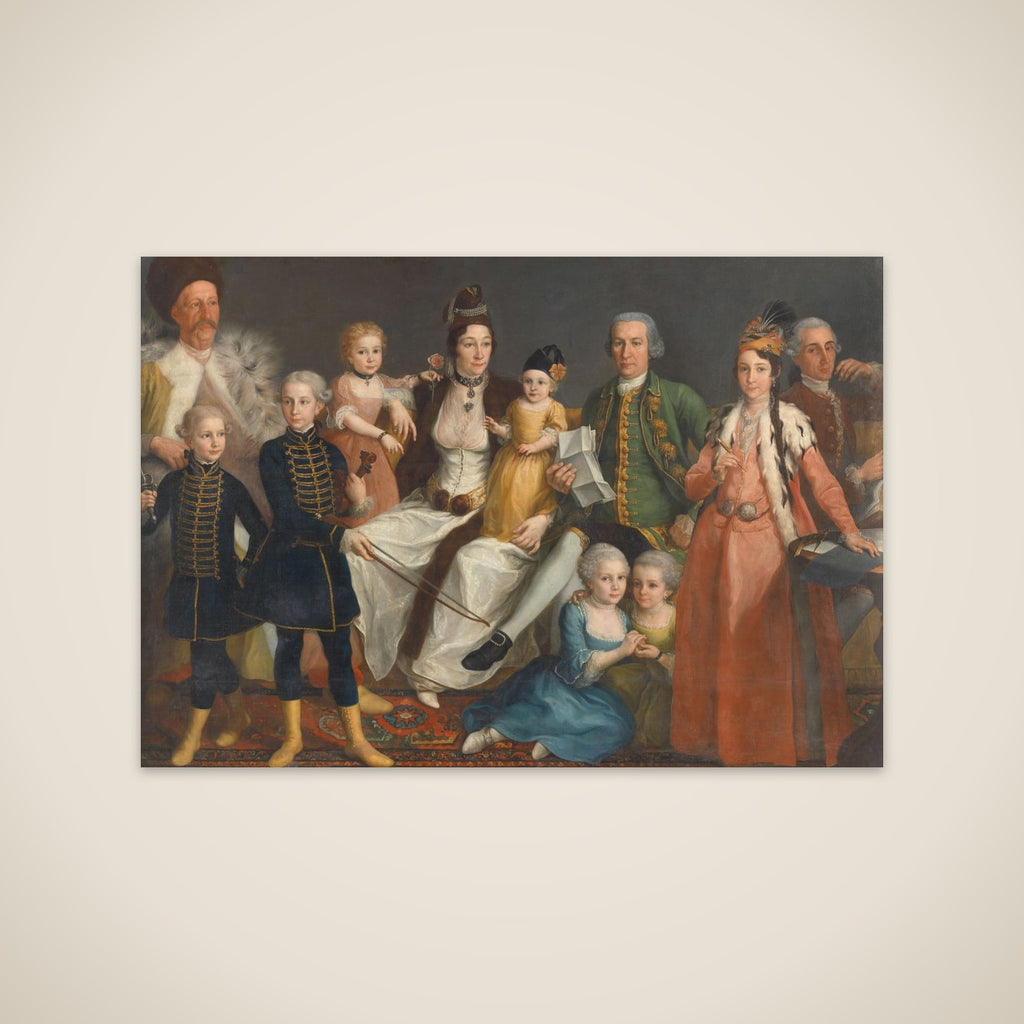 David George van Lennep (1712-97), Senior Merchant of the Dutch Factory at Smyrna, and his Wife and Children unframed print