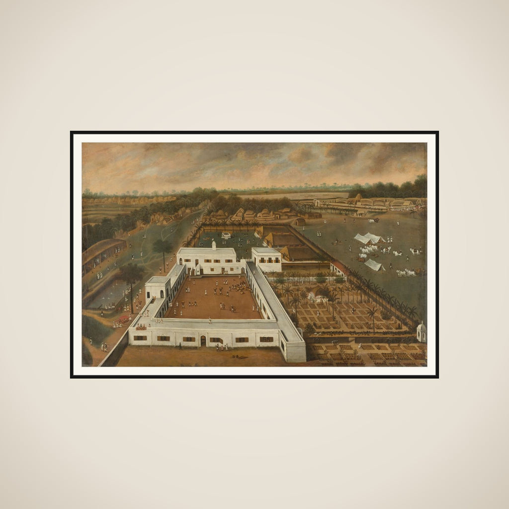 A Dutch Factory in Bengal, probably Cossimbazar framed