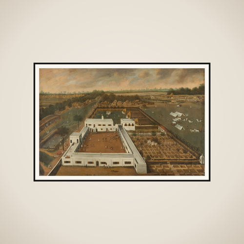A Dutch Factory in Bengal, probably Cossimbazar framed