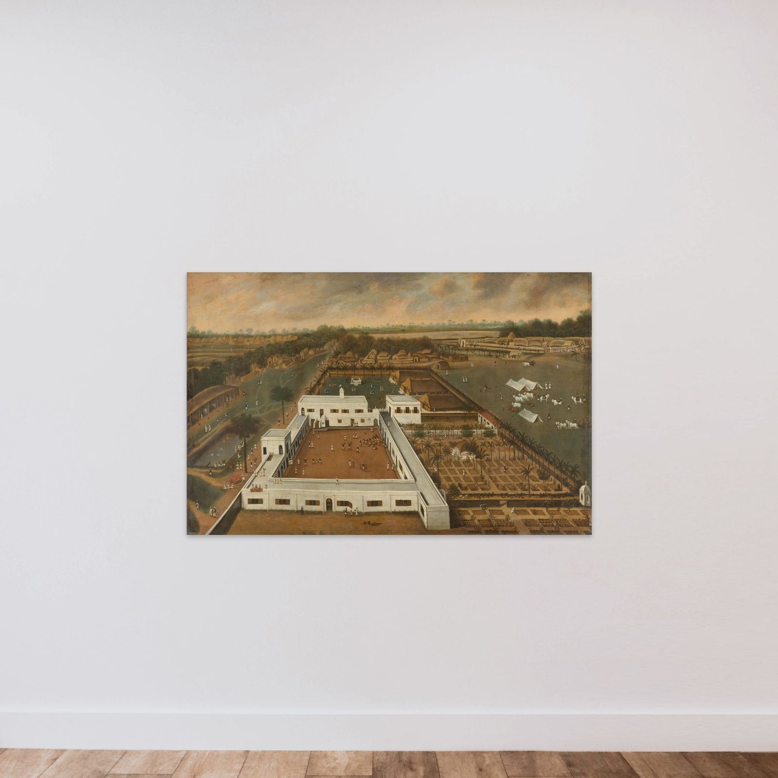 A Dutch Factory in Bengal, probably Cossimbazar unframed — shown to scale