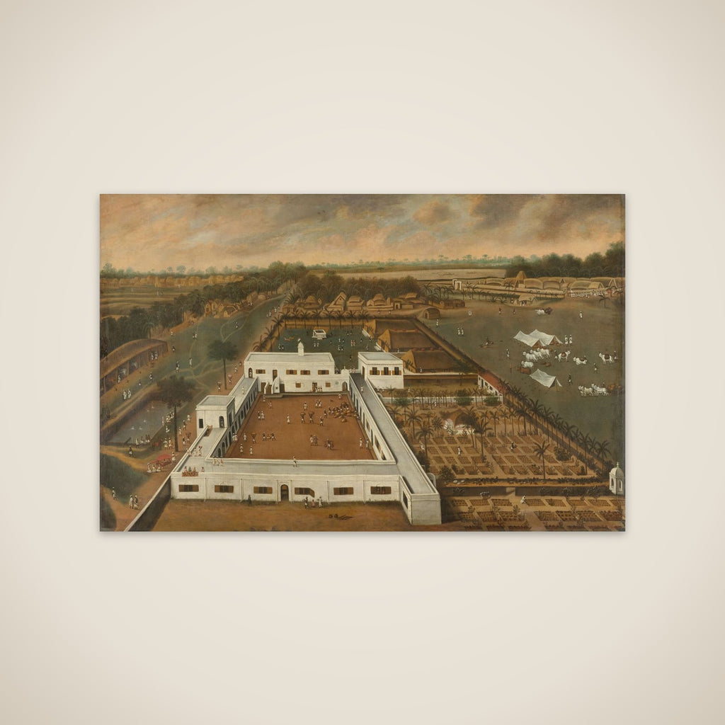 A Dutch Factory in Bengal, probably Cossimbazar unframed print
