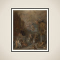 Allegory of the Farewell of William III from Amalia van Solms following the transfer of Regency to the States General framed