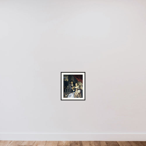 A Man and a Woman framed — shown to scale