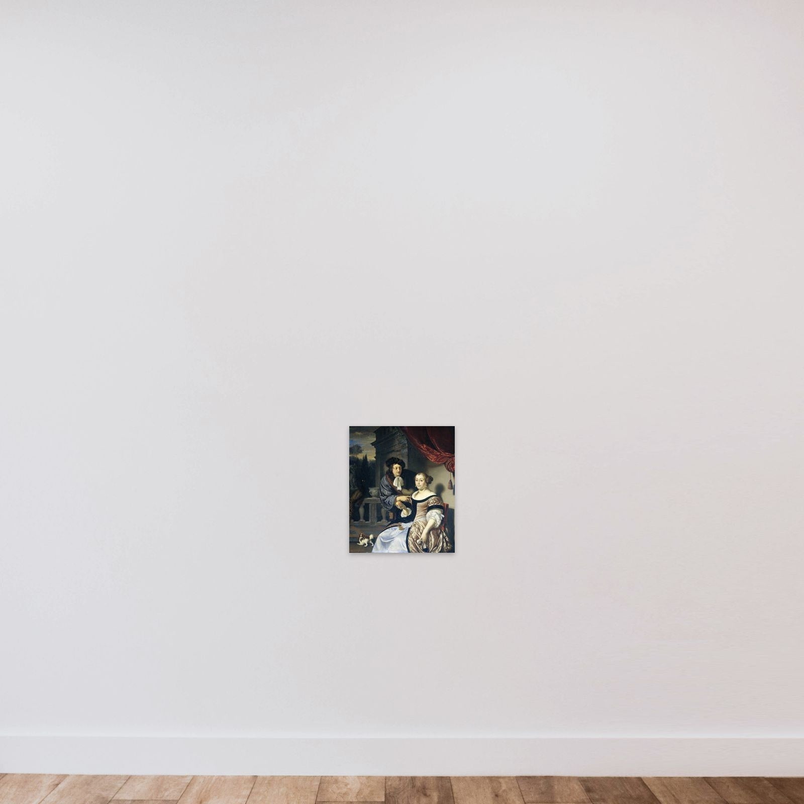 A Man and a Woman unframed — shown to scale