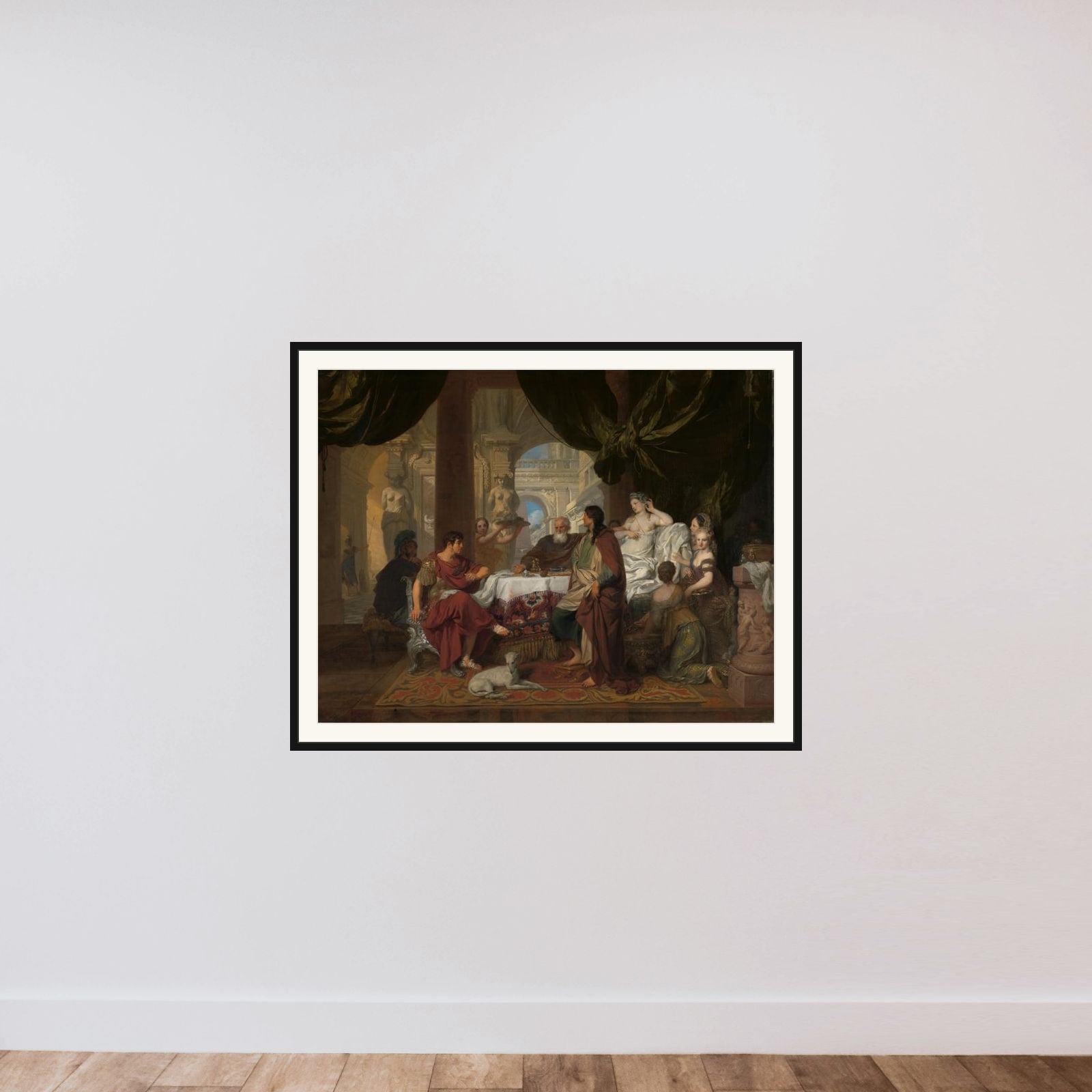 Cleopatra's Banquet framed — shown to scale