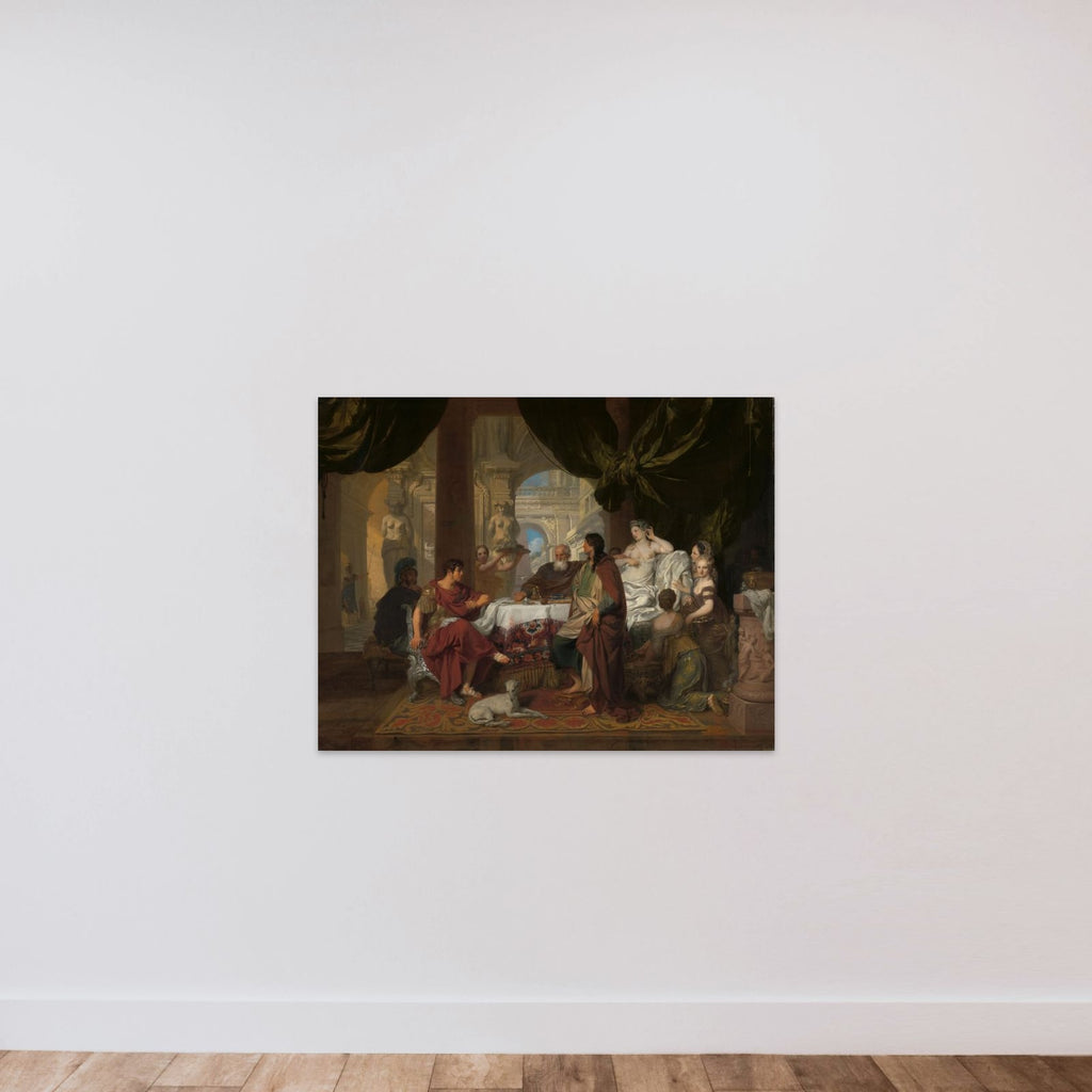 Cleopatra's Banquet unframed — shown to scale