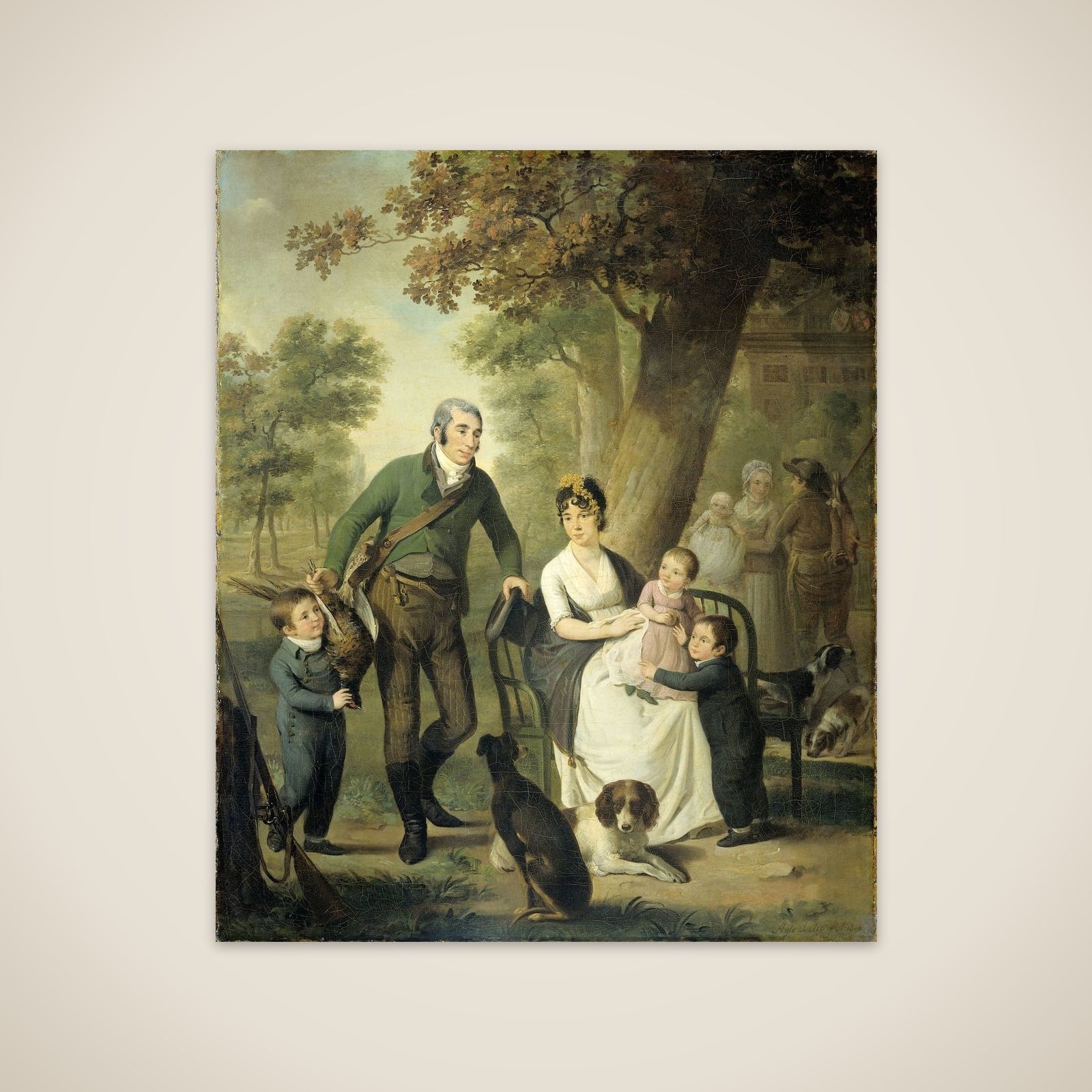 Jonkheer Gysbert Carel Rutger Reinier van Brienen van Ramerus(1771-1821), with his Wife and four of their Children unframed print