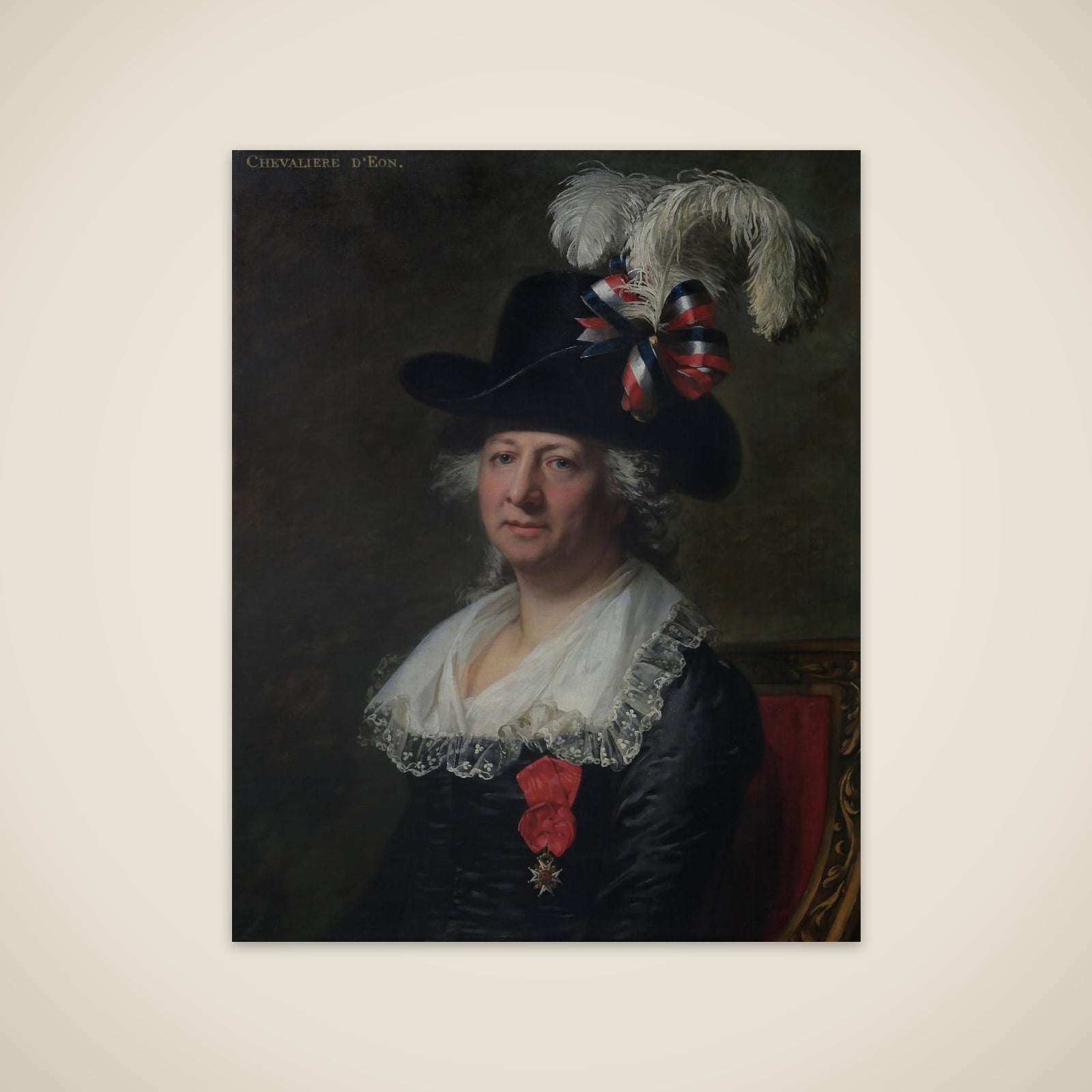 Portrait of Chevalier(ère) d’Éon unframed print