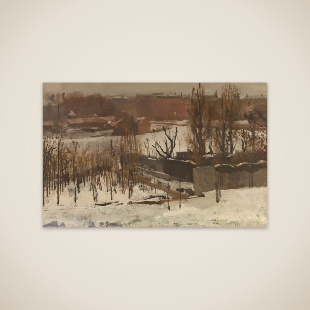 View of the Oosterpark, Amsterdam, in the Snow unframed print
