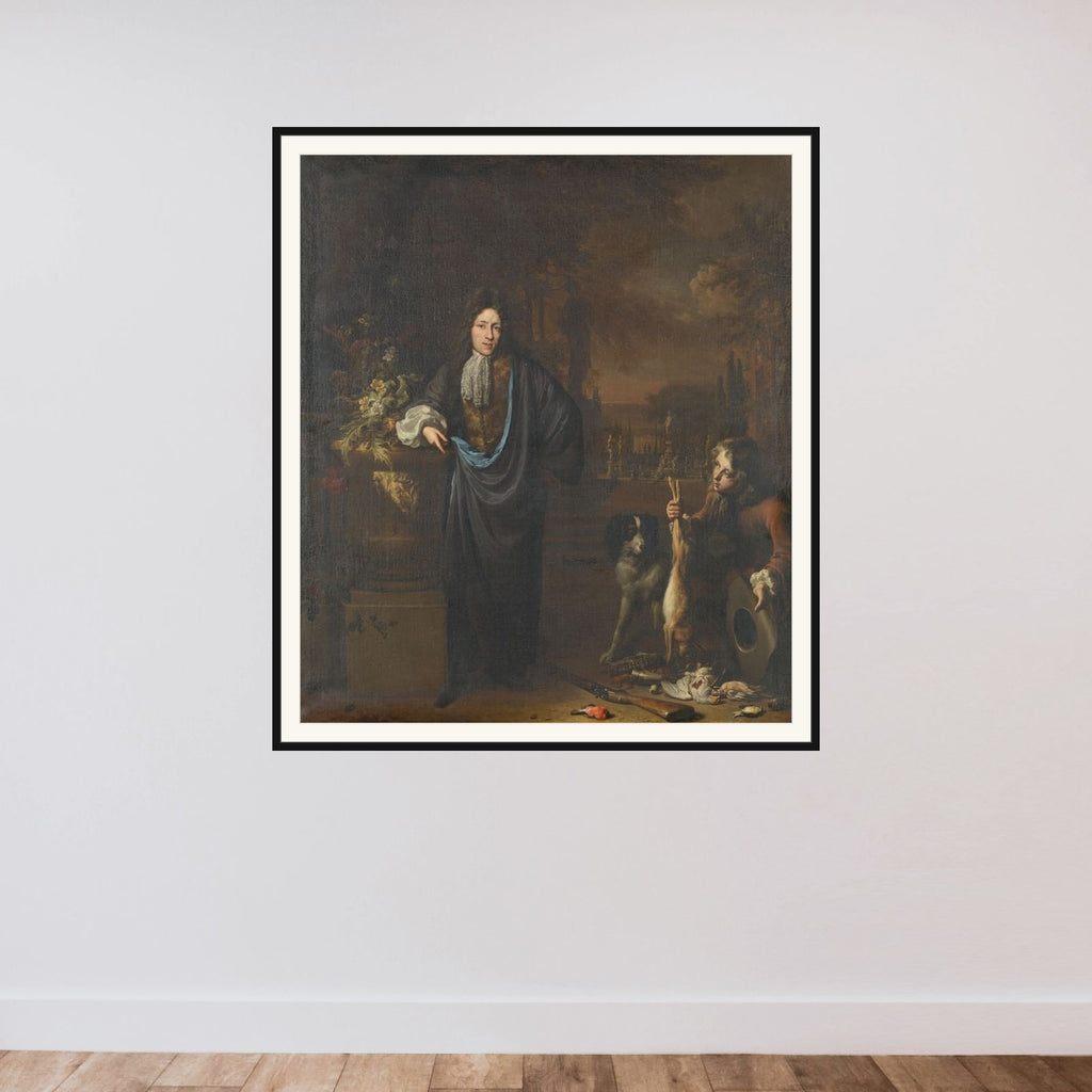 Portrait of Silvester van Tongeren framed — shown to scale