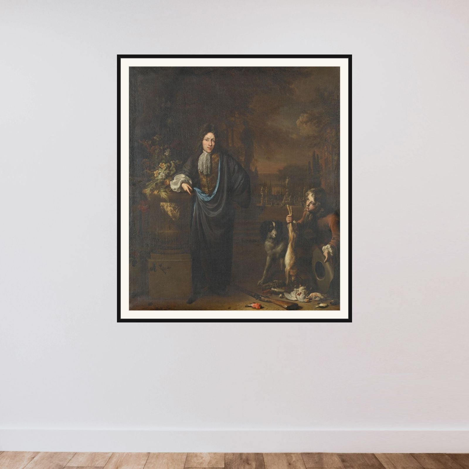 Portrait of Silvester van Tongeren framed — shown to scale
