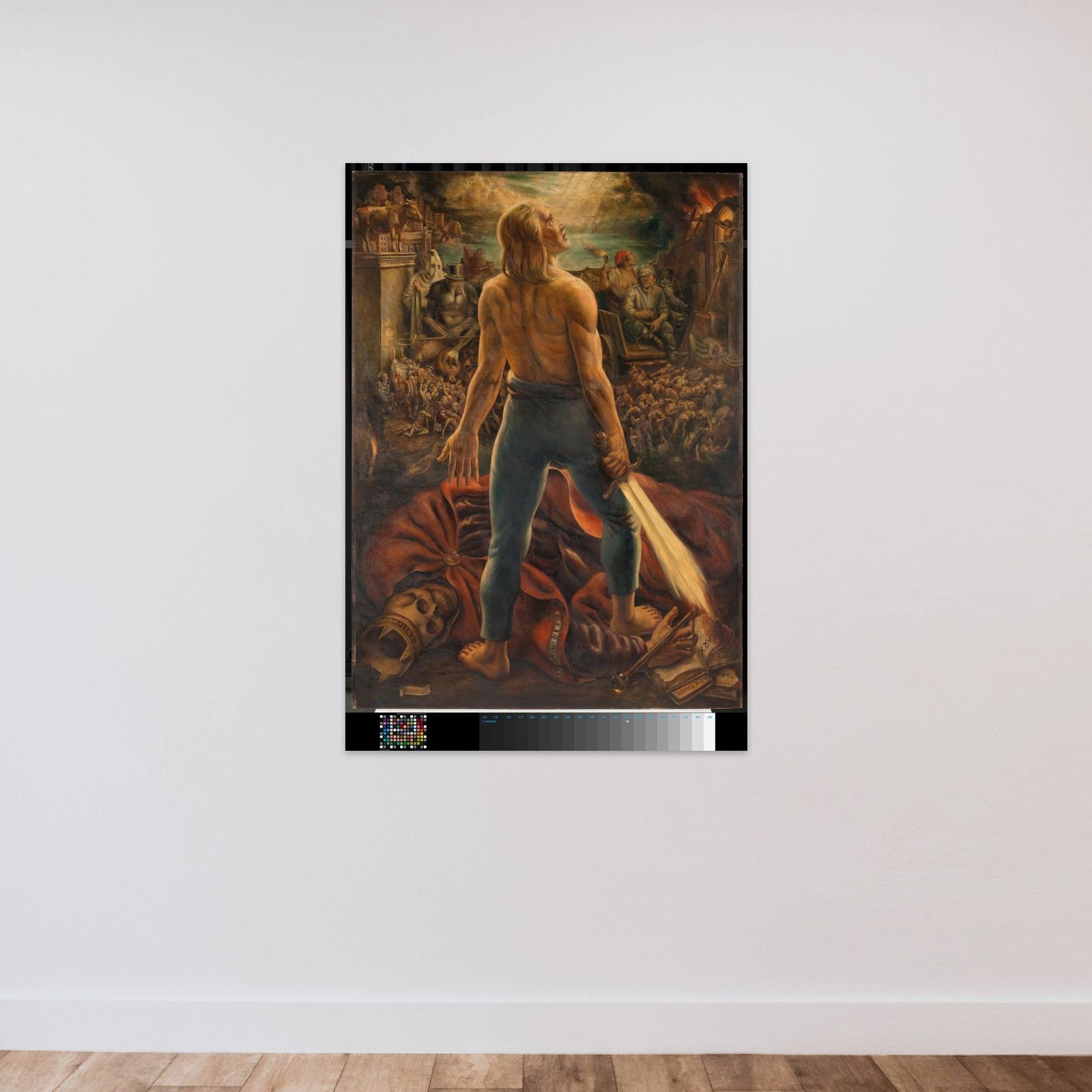 De Nieuwe Mens unframed — shown to scale