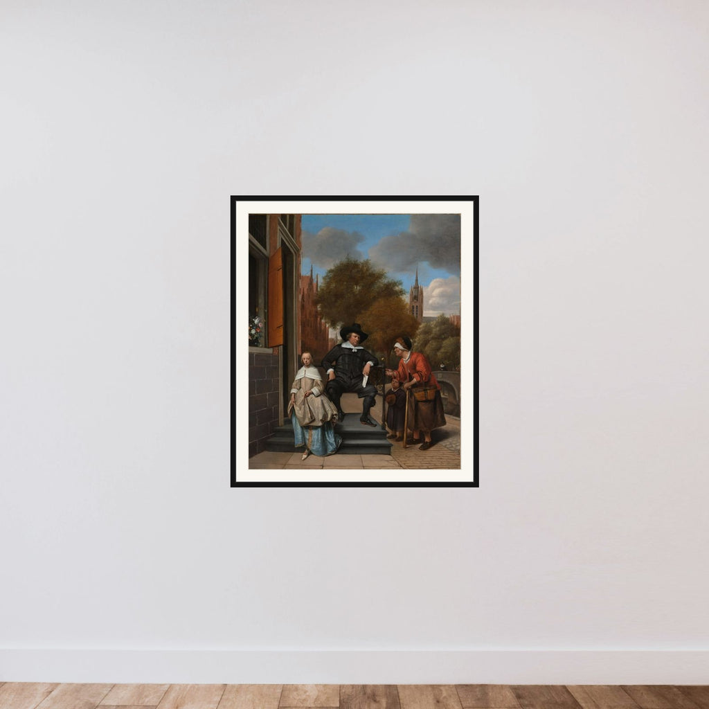 Adolf and Catharina Croeser, Known as ‘The Burgomaster of Delft and his Daughter’ framed — shown to scale