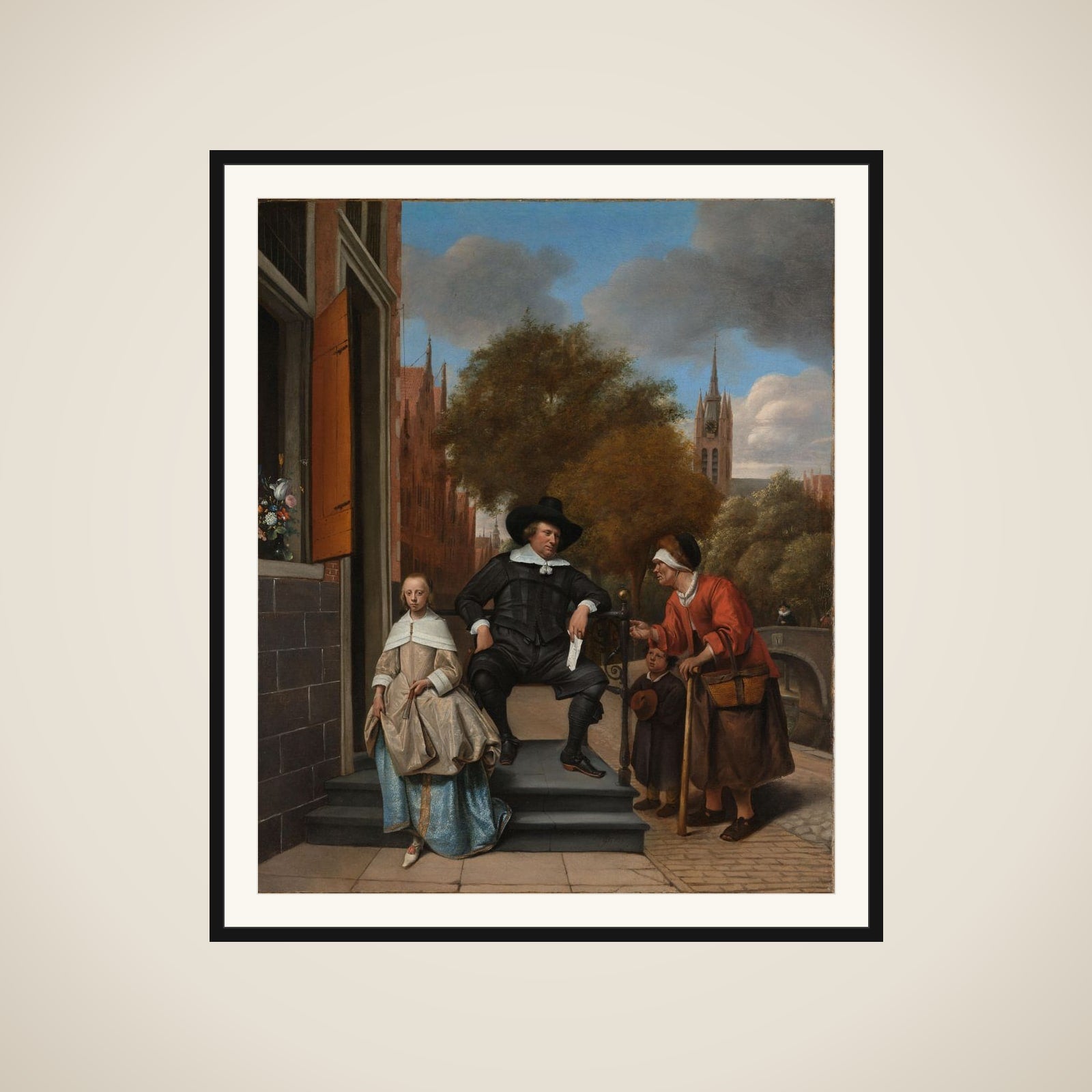Adolf and Catharina Croeser, Known as ‘The Burgomaster of Delft and his Daughter’ framed