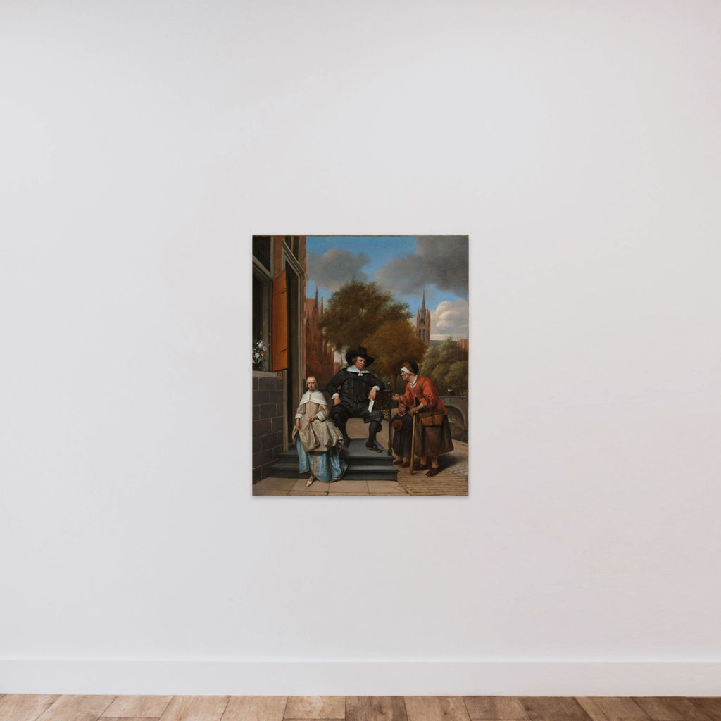 Adolf and Catharina Croeser, Known as ‘The Burgomaster of Delft and his Daughter’ unframed — shown to scale