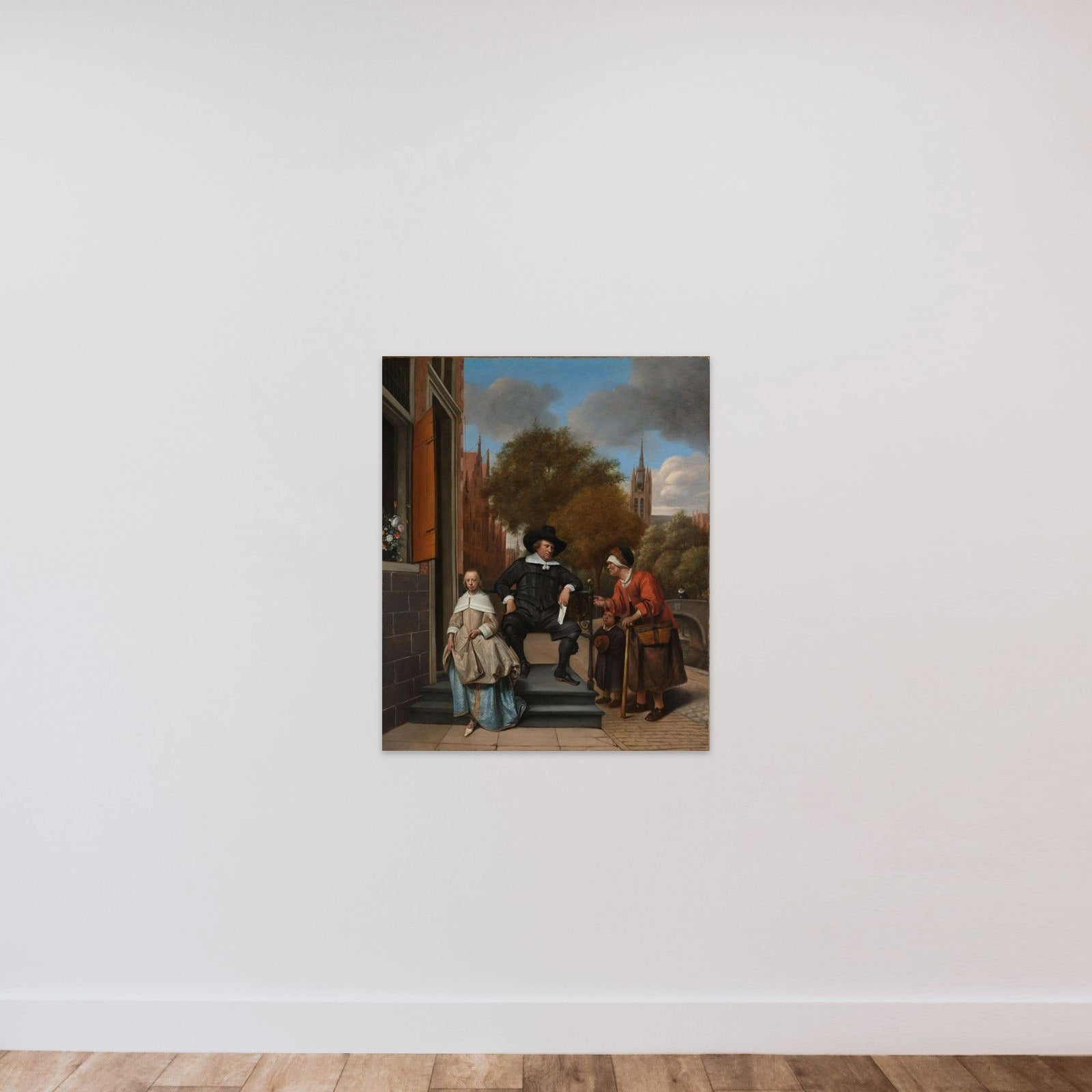 Adolf and Catharina Croeser, Known as ‘The Burgomaster of Delft and his Daughter’ unframed — shown to scale