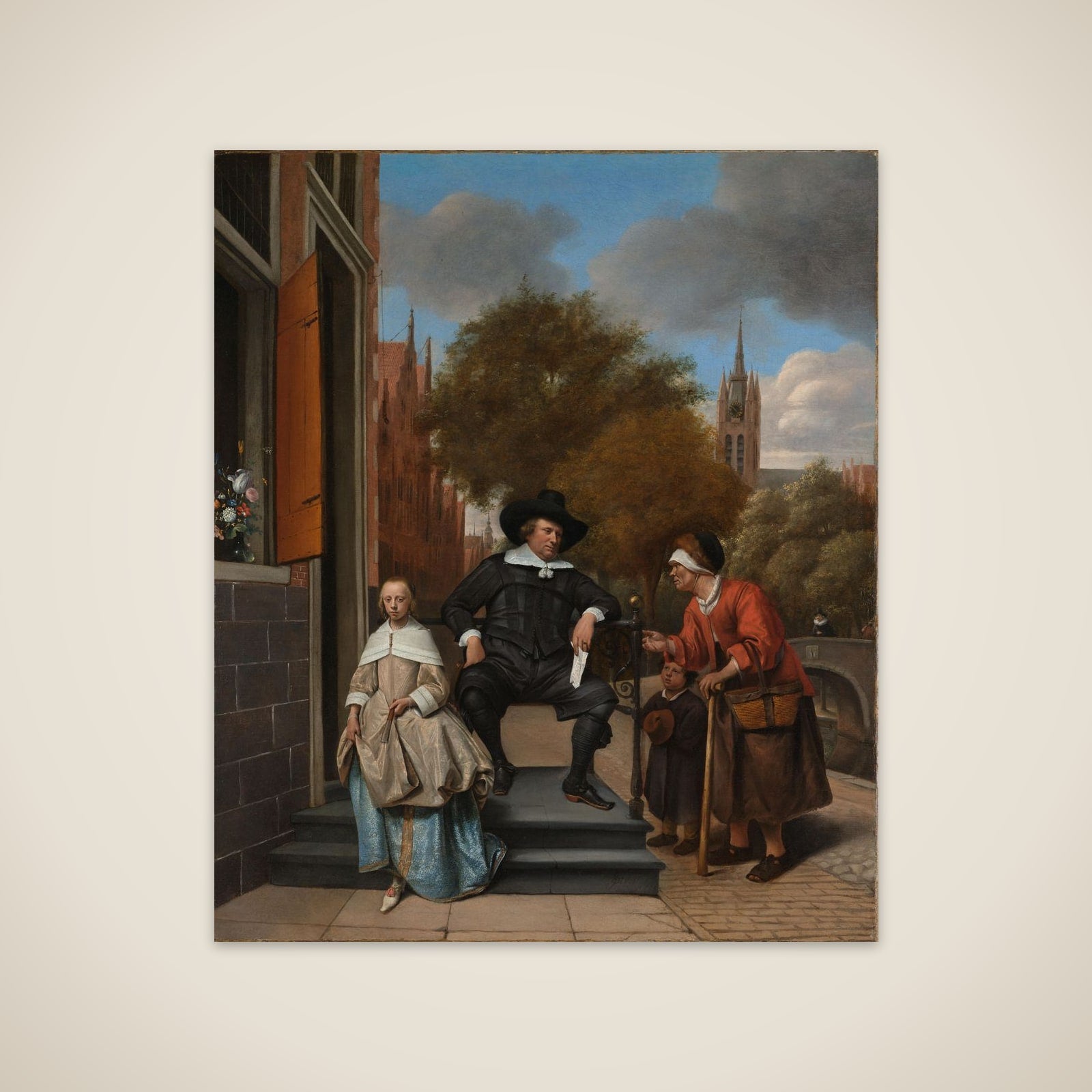 Adolf and Catharina Croeser, Known as ‘The Burgomaster of Delft and his Daughter’ unframed print