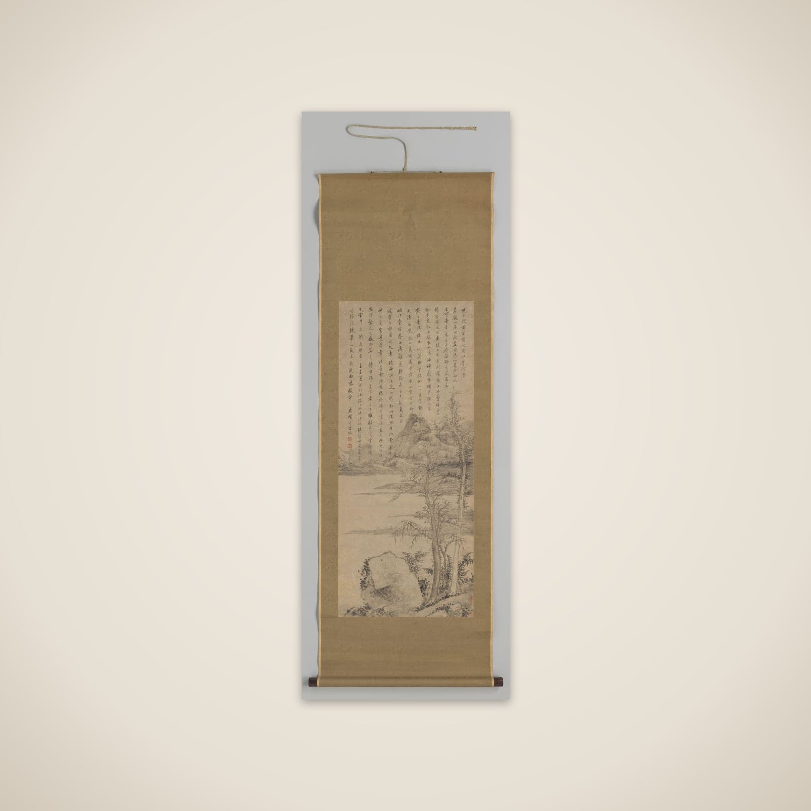 Landscape in the Style of Ni Zan and Huang Gongwang unframed print