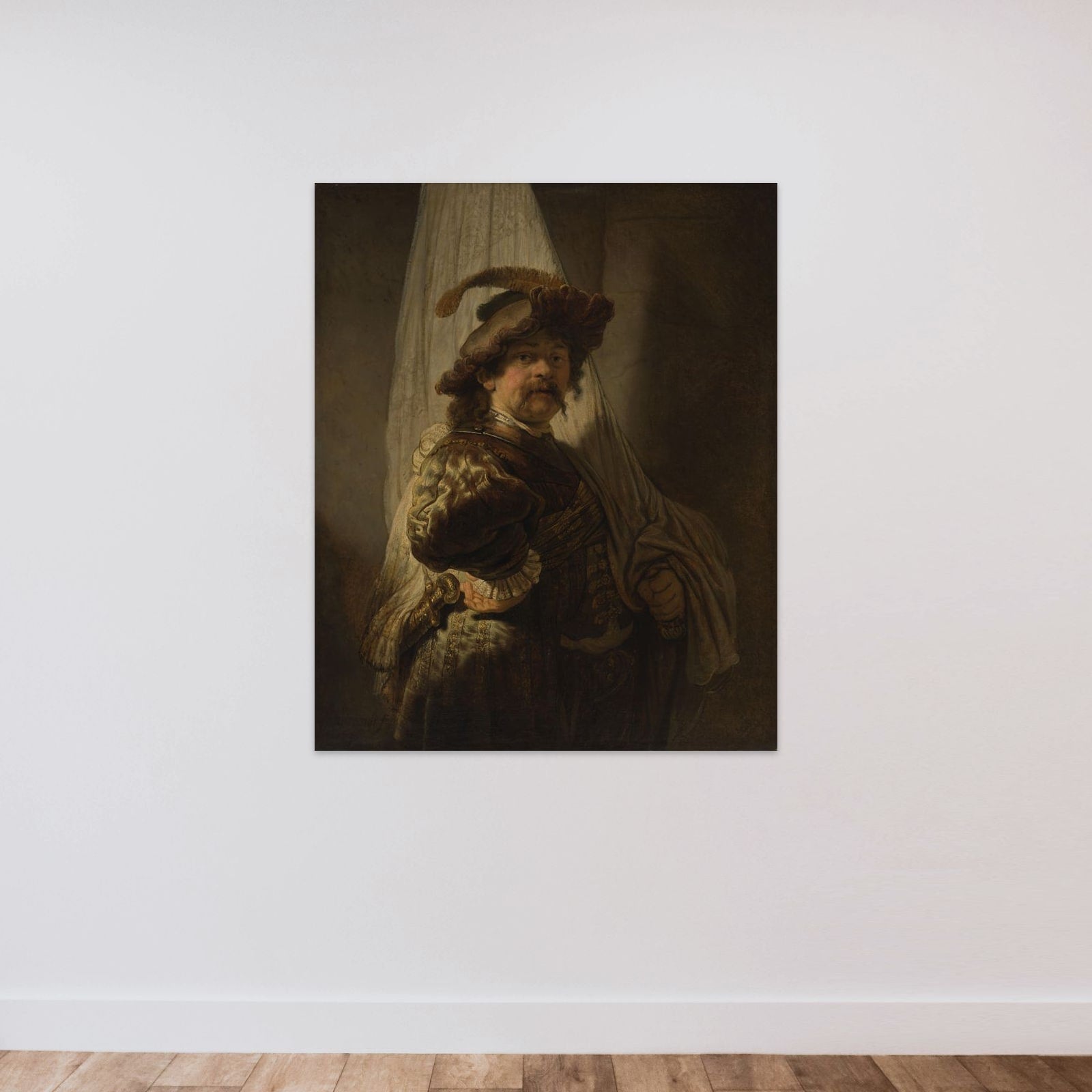 The Standard Bearer unframed — shown to scale
