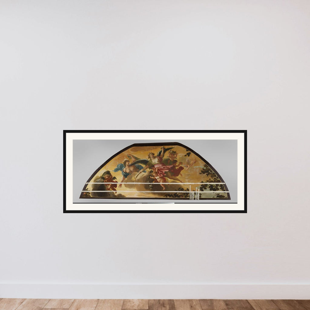 Plafondschildering met allegorische voorstelling van de Avond framed — shown to scale