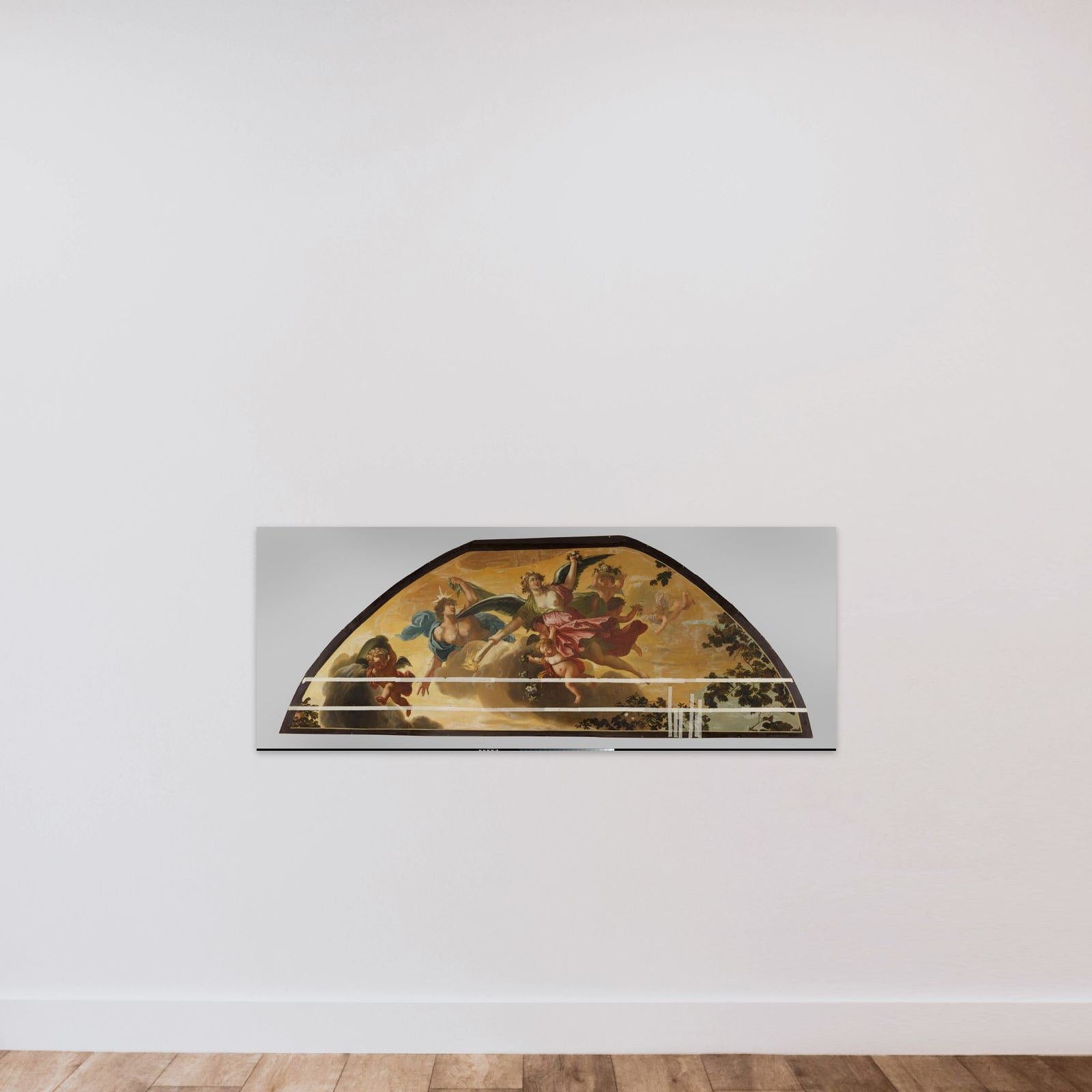 Plafondschildering met allegorische voorstelling van de Avond unframed — shown to scale