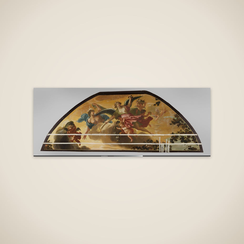 Plafondschildering met allegorische voorstelling van de Avond unframed print
