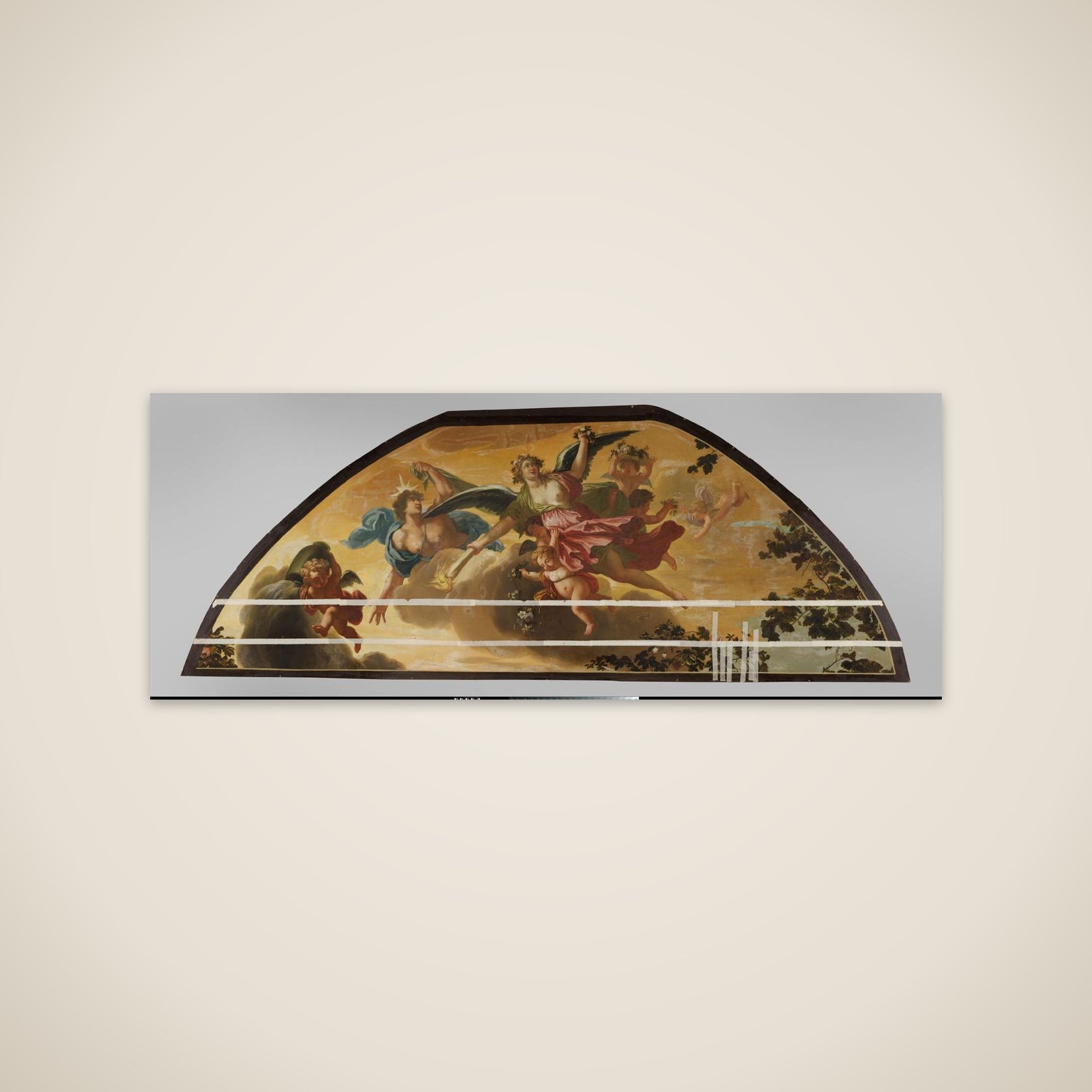 Plafondschildering met allegorische voorstelling van de Avond unframed print